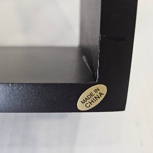 Melannco Set Of Two Floating Wall Cubes Espresso Finish NIB - Picture 8 of 13